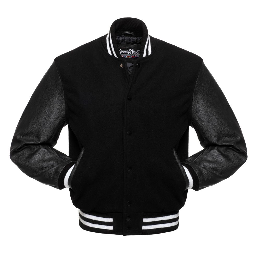 Jacketshop Jacket Black White College Jacket