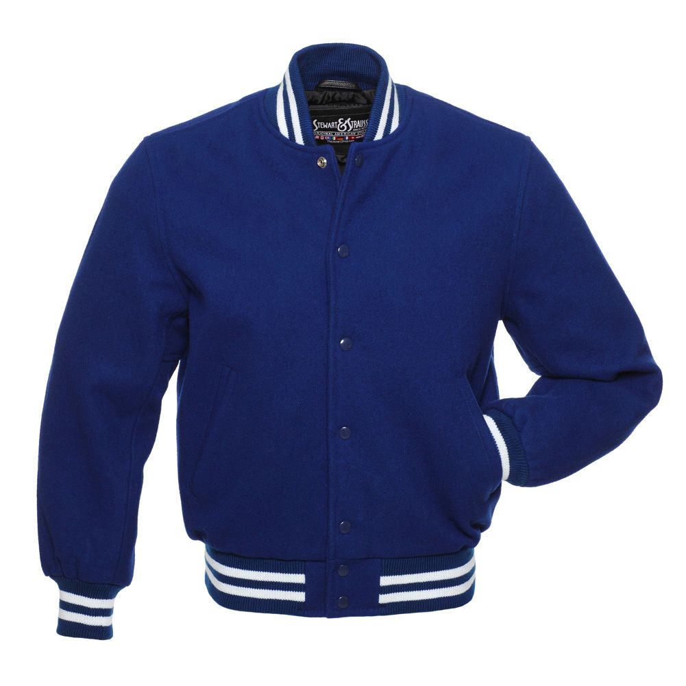 Jacketshop Jacket Royal Blue All Wool Letterman Jacket