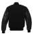 Jacketshop Jacket Plain Black Wool Leather Varsity Jackets