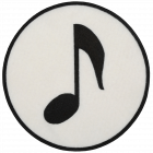PA318 MUSIC NOTE WHITE