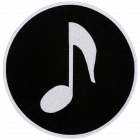 PA319 MUSIC NOTE BLACK PATCH