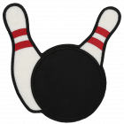 PS119 BOWLING BALL AND PINS PATCH