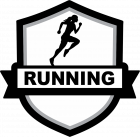 BP527 Female Running Badge
