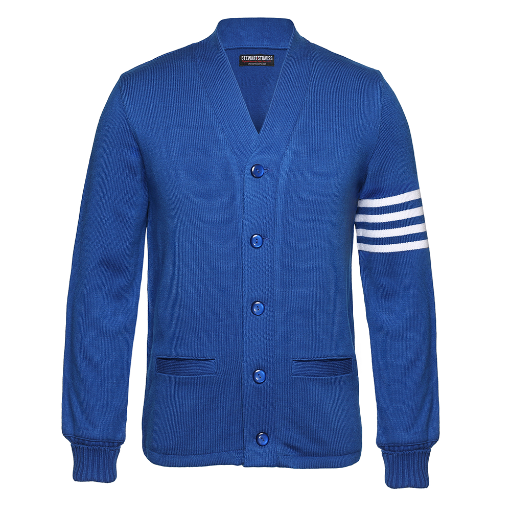 Jacketshop Sweater Royal Blue White