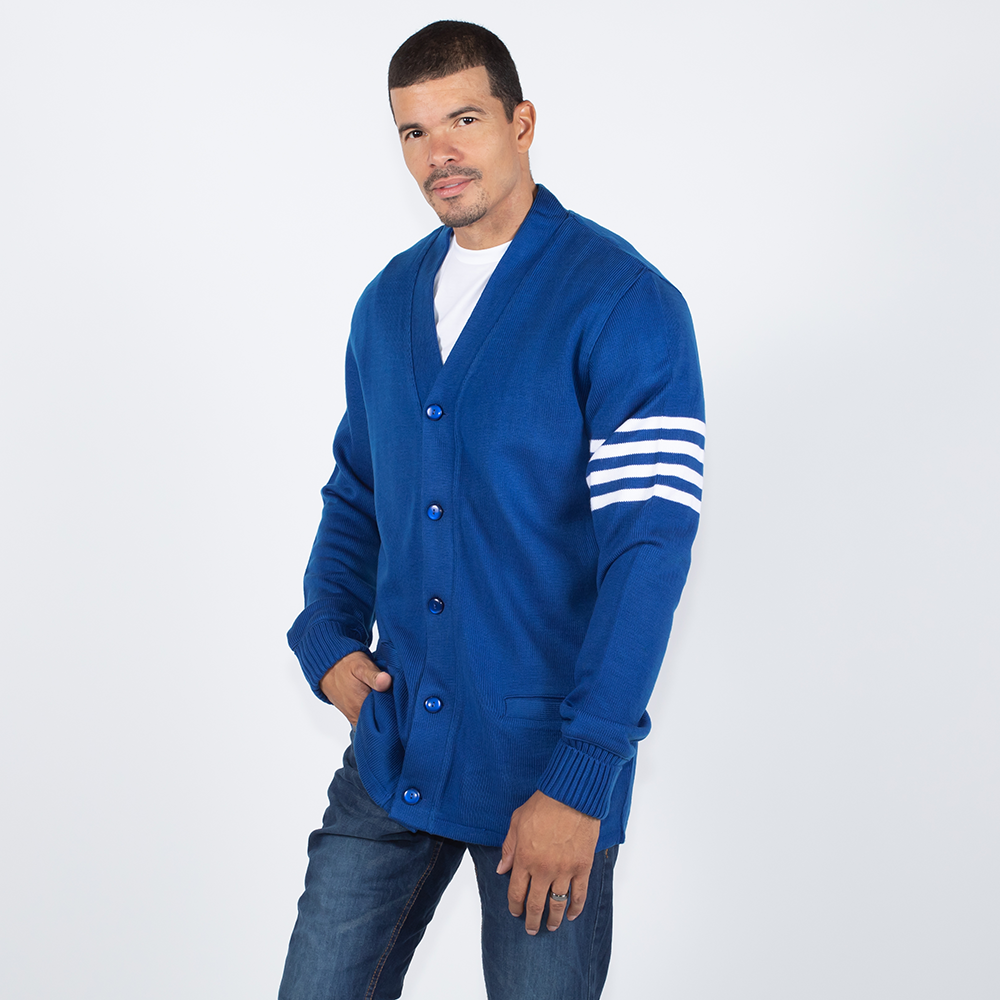 Jacketshop Sweater Royal Blue White