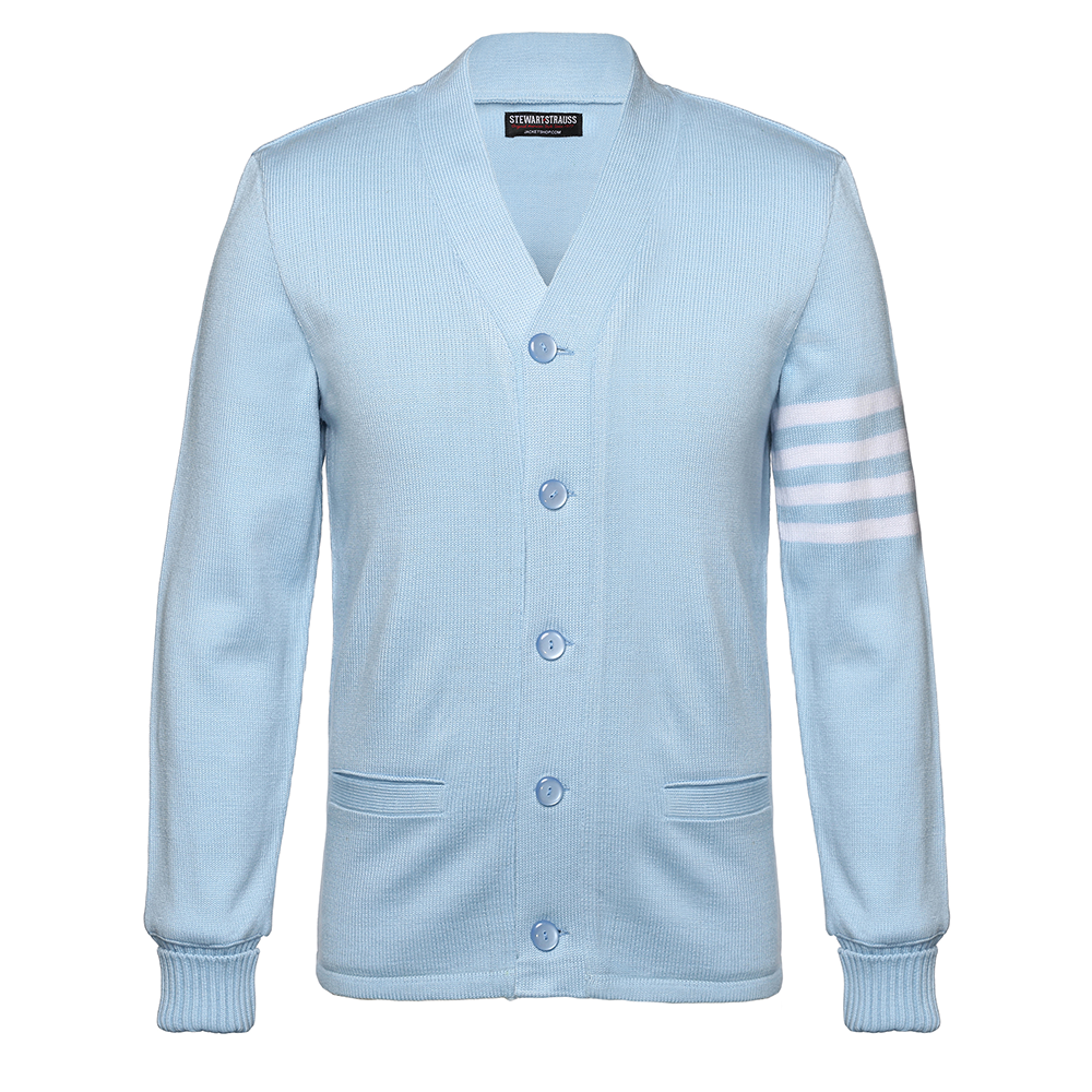 Jacketshop Sweater Light Blue White