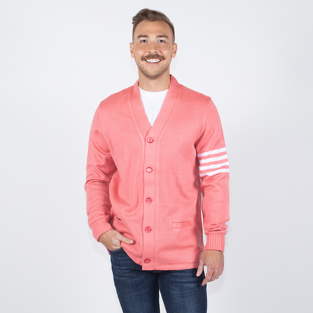 Jacketshop Sweater Pink White
