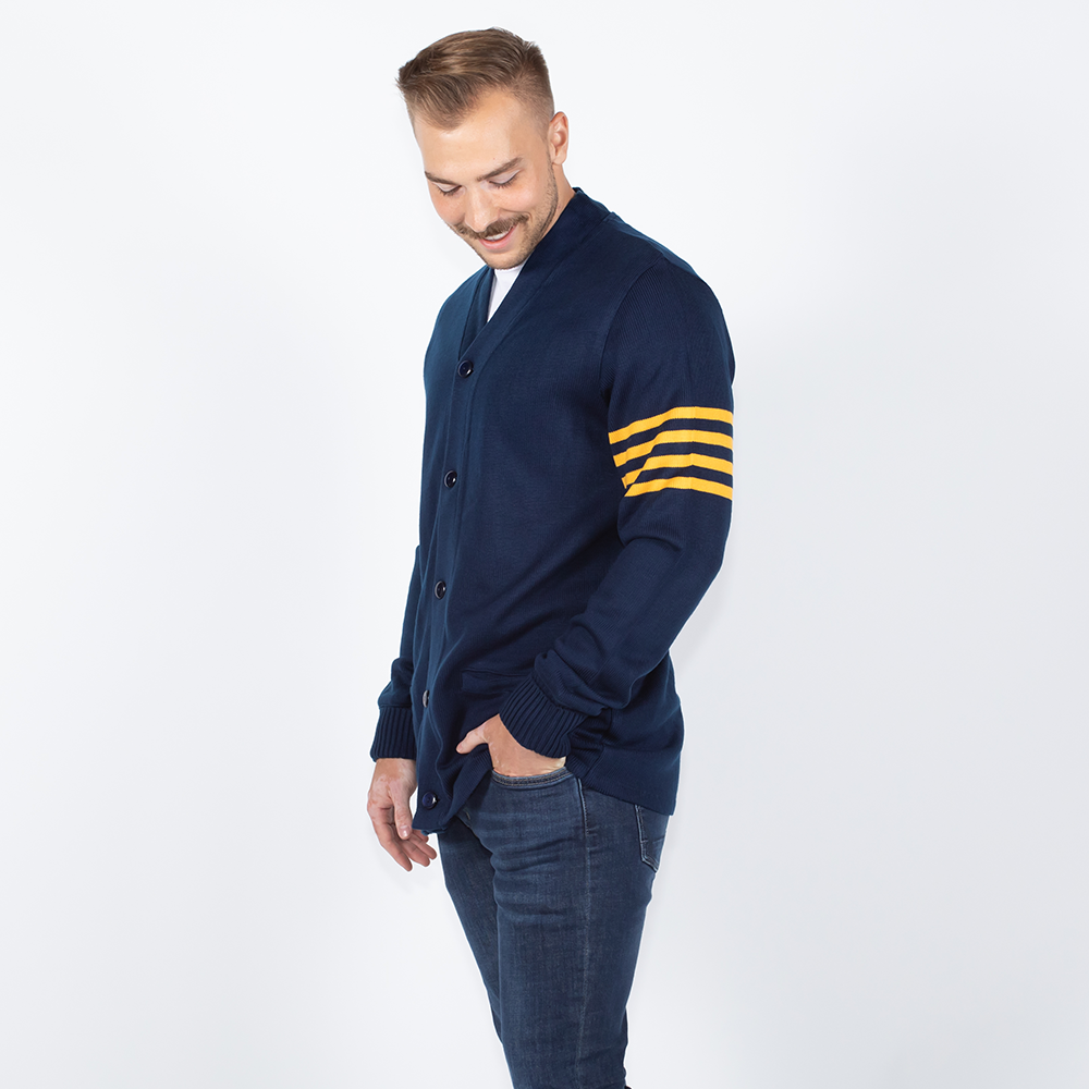 Jacketshop Sweater Navy Blue Gold