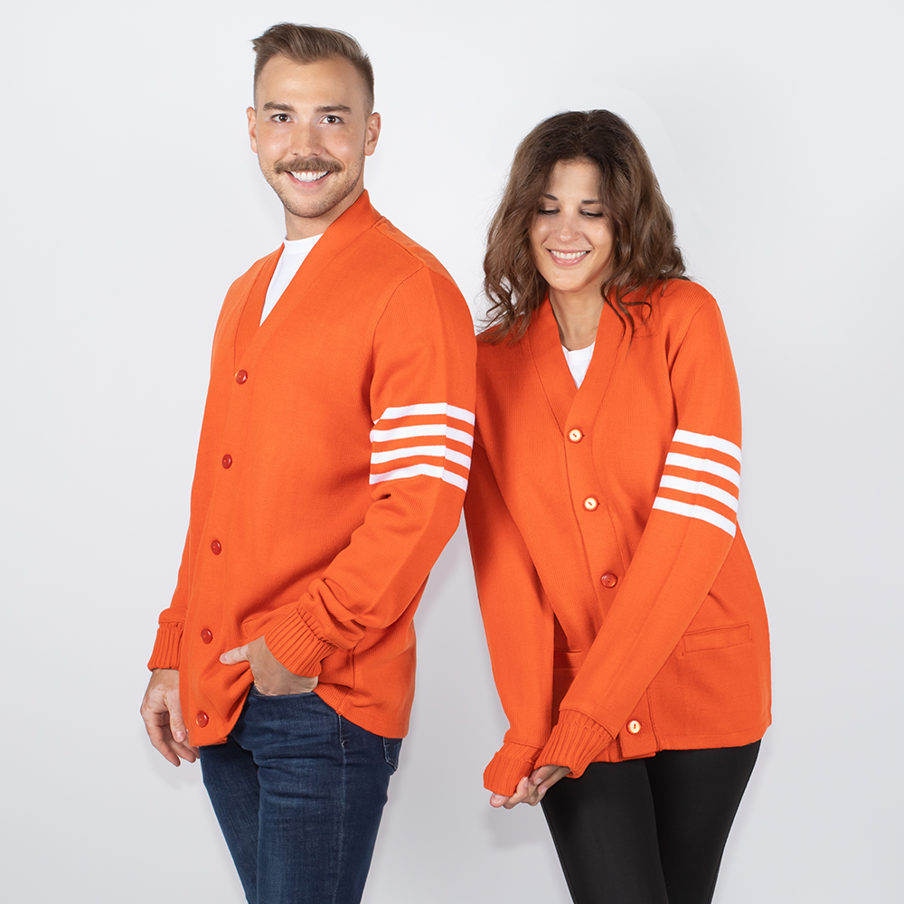 Jacketshop Sweater Orange White